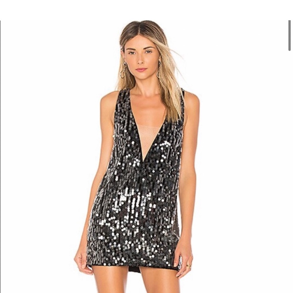 Black sequin Bexley dress by NBD in size XS